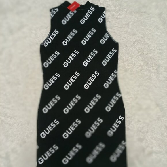 Guess Women’s Black and White Logo Dress Size XL - Picture 3 of 10